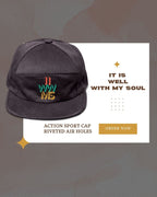 It Is Well With My Soul Action Sport Hat | Leather Adjustable Strap Back