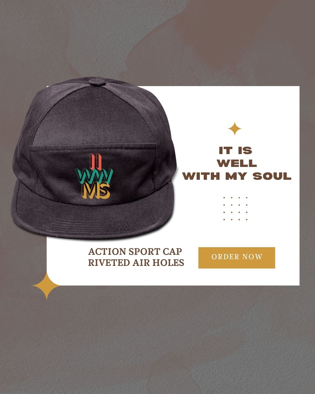 It Is Well With My Soul Action Sport Hat | Leather Adjustable Strap Back